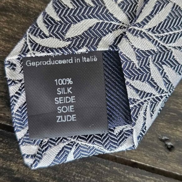 NEW with Tags - Italian Silk "Profuomo" Ties - Organic Leaf Pattern - Picture 2 of 5